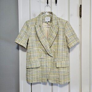 NWT Maison d' Amelie Plaid Blazer Jacket